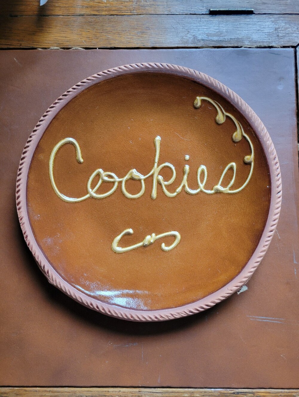 Redware Plate by Old Sturbridge Village Made in Massachusetts Vintage Cookies